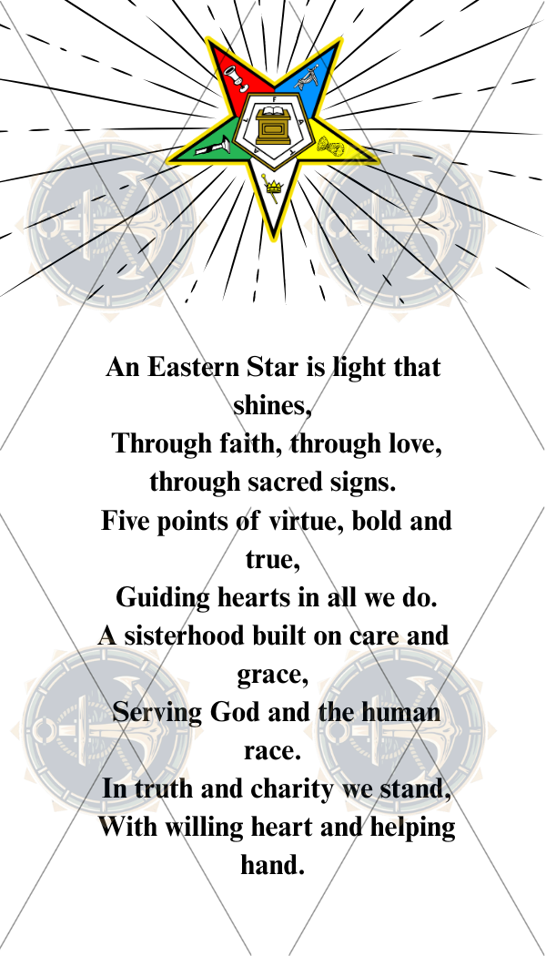 Masonic and Eastern Star Membership Cards